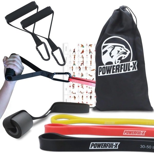 Weerstandsbanden met Deuranker en Handgrepen - Fitnessbanden voor Krachttraining en Yoga