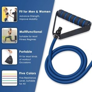 Weerstandsbanden met Handgrepen voor Krachttraining en Fysiotherapie - Ideaal voor Thuis Fitness