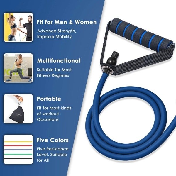 Weerstandsbanden met Handgrepen voor Krachttraining en Fysiotherapie - Ideaal voor Thuis Fitness