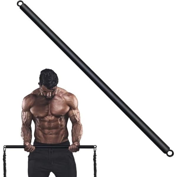 Weerstandsbandstang voor Krachttraining en Pilates - Heavy Duty Oefenbar 75 cm