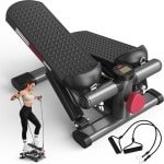 White-Label® Stepper Fitness - Hometrainer - Crosstrainer Mini - Zwart