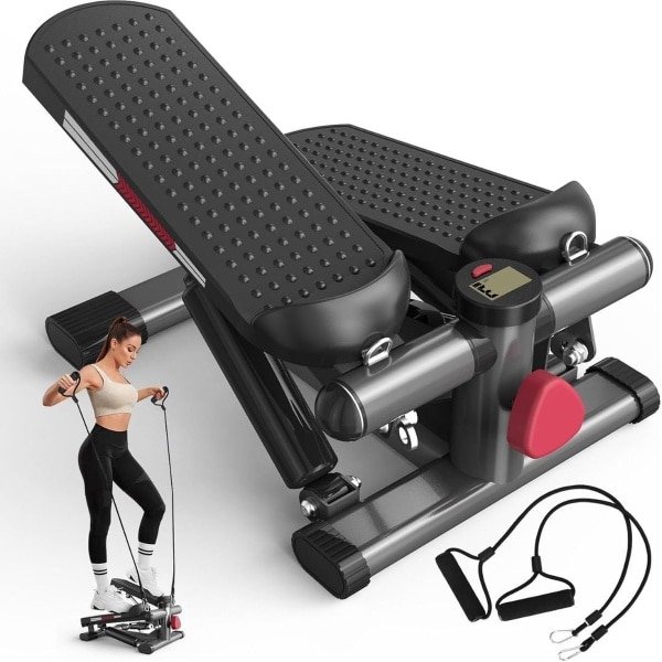 White-Label® Stepper Fitness - Hometrainer - Crosstrainer Mini - Zwart