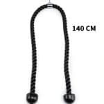XXL Triceps Touw 140 cm - Extra Lang Fitness Touw voor Tricep Extensions, Face Pulls & Krachttraining - Geschikt voor Kabelmachines & Home Gym