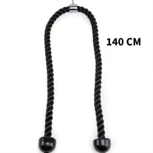 XXL Triceps Touw 140 cm - Extra Lang Fitness Touw voor Tricep Extensions, Face Pulls & Krachttraining - Geschikt voor Kabelmachines & Home Gym