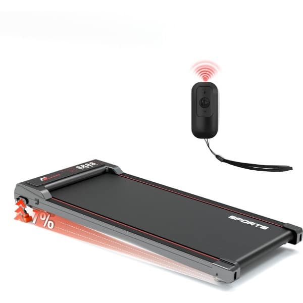 YEE RUN Elektrische Loopband 2.25 PK Motor - met 7% Helling - 2 in 1 - Walking Pad - 1.0-6.0km/u Snelheidsbereik - voor thuis en op kantoor - met Afstandsbediening en LED display.