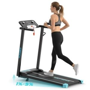 YEE RUN Loopband - met 9% Helling - 3.0 pk Motor - 1-14 km/u Snelheidsbereik - 130 kg Maximale belasting - Inklapbaar Loopband - Luidsprekers - Bluetooth-compatibel