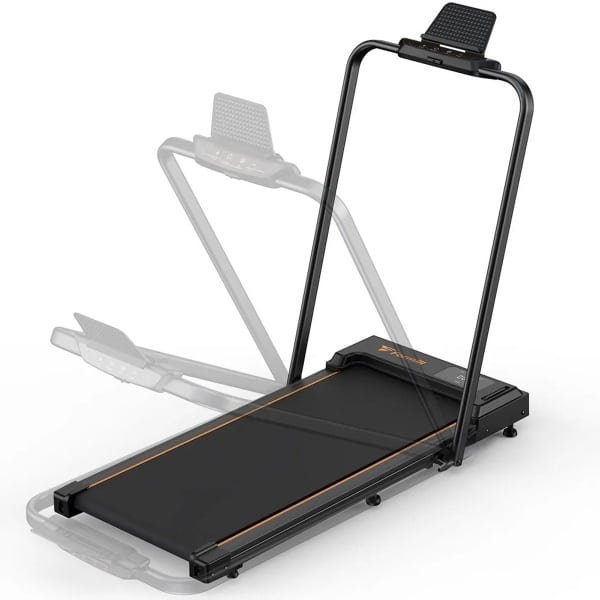 Zimoros Loopband - 1-6km/u - Wandelband voor onder het Bureau - Inklapbaar - 120 Max Belasting - Ipad & Tablet Standaard