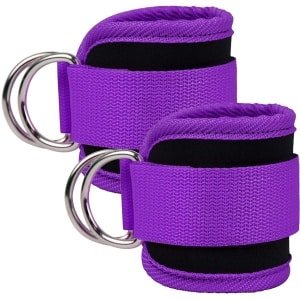 longziming -Paarse Enkelbanden voor Krachttraining - 2 Stuks Verstelbare Ankle Straps voor Kabelmachine, Glute & Leg Workouts - Unisex Fitnessaccessoire