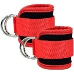 longziming -Rode Enkelbanden voor Kabelmachine - 2 Stuks Verstelbare Ankle Straps voor Krachttraining, Glute & Beenworkouts - Geschikt voor Vrouwen en Mannen
