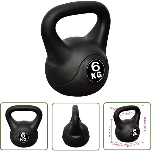 vidaXL Krachttraining - Fitness - Kettlebell 6 kg - Haltertraining - Gewichtstraining - Homeworkout