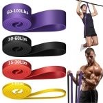 weerstandsbanden - resistance band - fitness elastiek- weerstandband -weerstandsbanden set Unisex - 4 weerstandsbanden op verschillende niveaus geschikt voor yoga pilates fitness en krachttraining