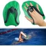 1 paar Kracht zwem Peddels - Verstelbare zwempeddels - Siliconen peddels - Zwemtrainingspeddels - Waterpeddels Krachttraining - Hulpzwembadtrainingsapparatuur Accessoires - Geschikt voor volwassenen - Unisex - 20x13,5 cm - Groen - 20*13.5cm