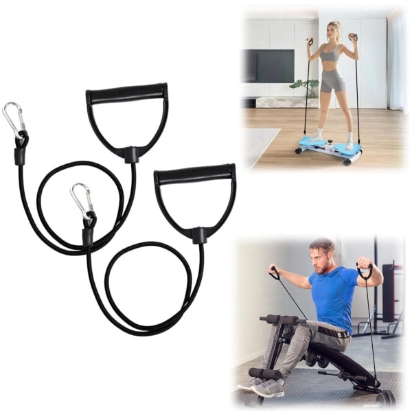 1 paar weerstandsbanden - fitness weerstandsbanden - Stepper trekkoord - fitness accessoires - geschikt voor gewichtheffen, krachttraining en spieropbouw (80*12cm - zwart)