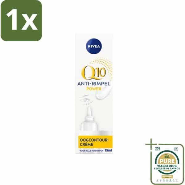 1 x NIVEA - Oogcrème - Q10 POWER - Tegen donkere kringen & rimpels - Voor alle huidtypen - Met Q10 & Creatine - 15 ml- Oogcrème - Donkere Kringen - Rimpels - Kraaienpootjes - Q10