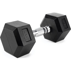 125 kg - 35 kg hexagon duurzame rubberen gietijzeren halters voor krachttraining thuis - ergonomische greep, stabiel en veelzijdig