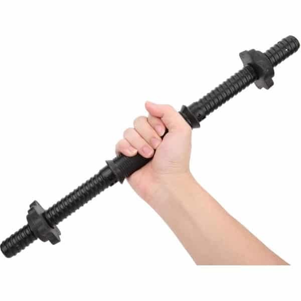 2 stuks korte halters met kraag voor gewichtheffen - krachttraining in sportschool