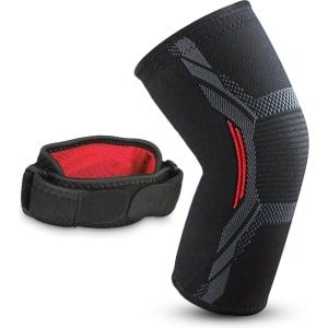 2 x Epicondylitis Elbow Bandage - Compression Elastic Bandage for Tendonitis - Adjustable Sports Belt for Tennis Arm - Unisex Men Women - Crossfit Tennis elleboog bandage