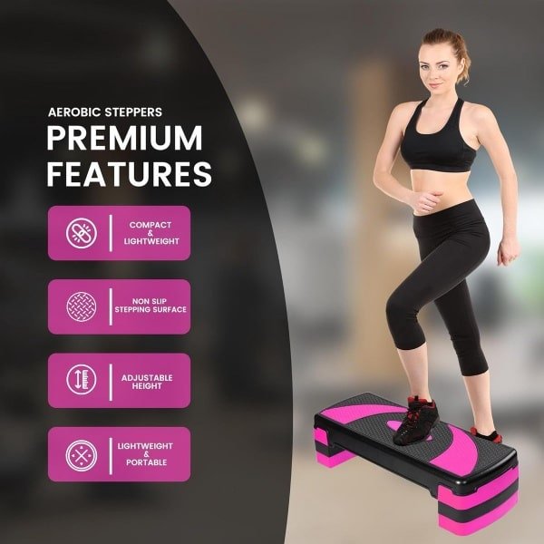 3-in-1 Aerobic Stepper Verstelbare Hoogte 10-15-20 cm Anti-slip Cardio Fitness Trappen Huis