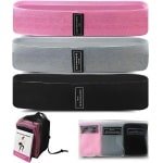 37cm x 8.5cm Fitness Bands Brei Set - Set van 3 Stof Weerstandsbanden - Weerstandsbanden voor Benen & Billen - Gymnastiekband voor Krachttraining, Spieropbouw & Yoga Training