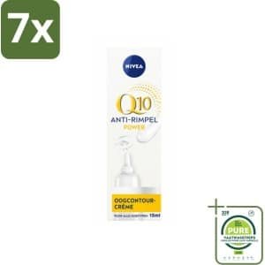 7 x NIVEA - Oogcrème - Q10 POWER - Tegen donkere kringen & rimpels - Voor alle huidtypen - Met Q10 & Creatine - 15 ml - Grootverpakking - NIVEA Oogcrème - Oogcontourcrème - Donkere Kringen - Wallen - Rimpels