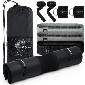 9-Delige Set Trainingsaccessoires: Squat Pad, Hip Thrust Kussen, Weerstandsbanden en Enkelbanden voor Krachttraining