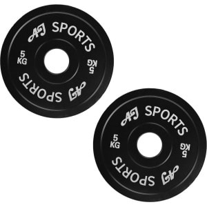 AJ-Sports Halterschijven Zwart 5 kg - 2 Stuks - Halterschijf 50 mm - Gewichten set - Halters - Halterset - Halterstang - Halterbank - Fitness - Krachttraining