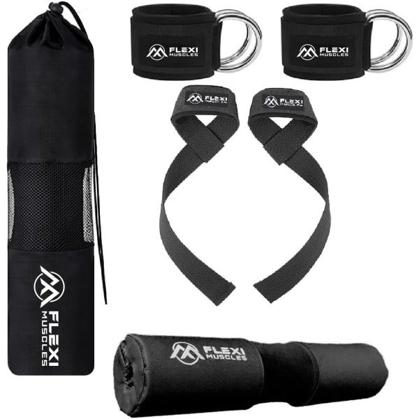 Barbell Halterband, Enkelbanden en Polsbanden Set voor Krachttraining en Squats