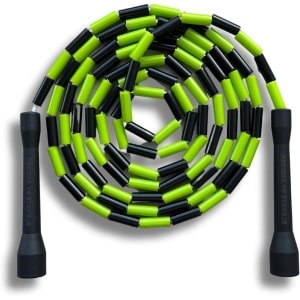Beaded Jump Rope - 3m Adjustable Quality Beads & Poly Cord - For Freestyle Cardio & Tricks - Suitable for All Levels & Indoor/Outdoor Use.