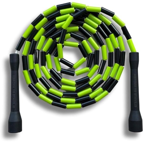 Beaded Jump Rope - 3m Adjustable Quality Beads & Poly Cord - For Freestyle Cardio & Tricks - Suitable for All Levels & Indoor/Outdoor Use.