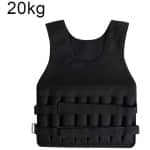 Bearly Gewichtsvest - Fitness Vest - Zwaar Vest - Hardlopen - Fitness - Crossfit - Krachttraining - Verstelbaar In Gewicht - 20KG - Zwart