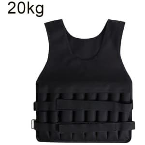 Bearly Gewichtsvest - Fitness Vest - Zwaar Vest - Hardlopen - Fitness - Crossfit - Krachttraining - Verstelbaar In Gewicht - 20KG - Zwart