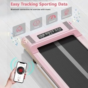 Boleen - Opvouwbare Home Loopband - Loopband Inklapbaar - Hometrainer - Loopbanden - 1-6km/u - max 120kg - Roze