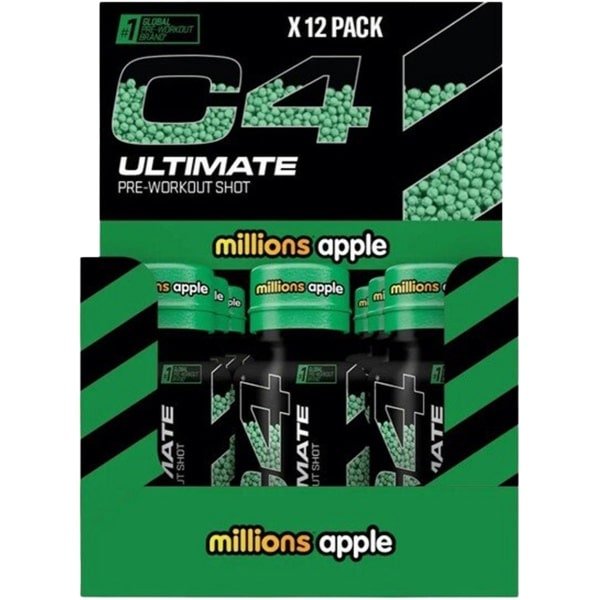 C4 Ultimate Pre-Workout Shot - 12x 60 ml - Millions Apple
