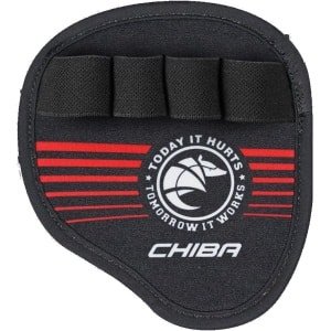 Chiba Grip Support Motivation Grippad zwart/rood voor krachttraining- Maat L/XL
