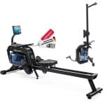 Christopeit roeitrainer waterweerstand WP 2000 - 3-in-1 hybride weerstandssysteem, LED Smart Control, Bluetooth, compatibel met Kinomap-app, tot 120 kg