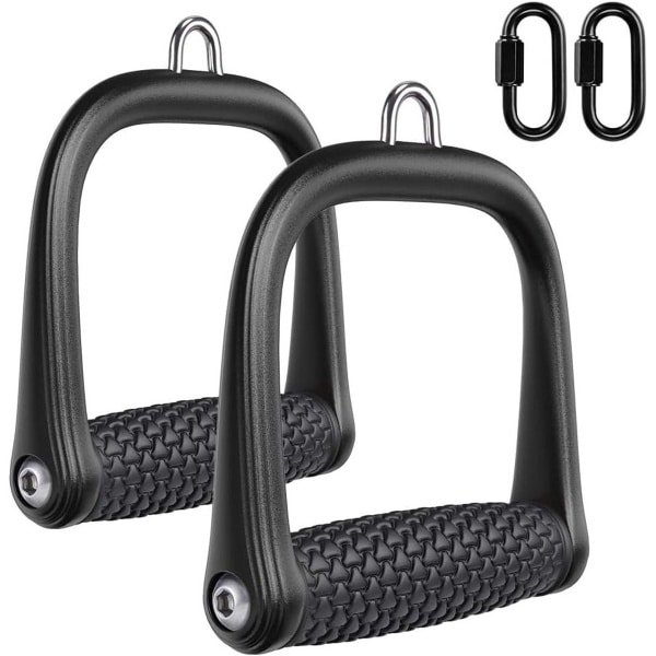 Cosensi - Handvat Grip voor Fitness Workout Bands - Triceps Oefening - Krachttrainer met Roterend Handvat & Karabijnhaak