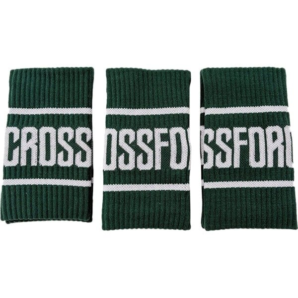 CrossForce COMBIPACK 3x2 Stuks Zweetbanden voor Pols - Polsband - Zweet Wrist Wraps - Unisex Volwassenen - Groen & Wit - Sport - Fitness - CrossFit