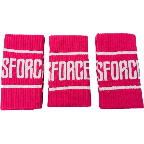 CrossForce COMBIPACK 3x2 Stuks Zweetbanden voor Pols - Polsband - Zweet Wrist Wraps - Unisex Volwassenen - Roze & Wit - Sport - Fitness - CrossFit