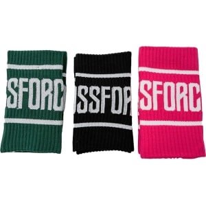CrossForce COMBIPACK 3x2 Stuks Zweetbanden voor Pols - Polsband - Zweet Wrist Wraps - Unisex Volwassenen - Roze & zwart & groen - Sport - Fitness - CrossFit