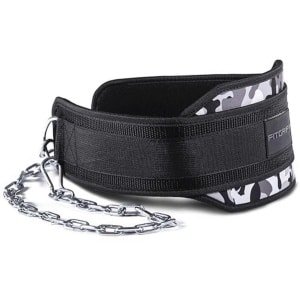 Dip Belt met Ketting voor Bodybuilding en Krachttraining - Verstelbare Gewichtsriem met Carabiner Haken