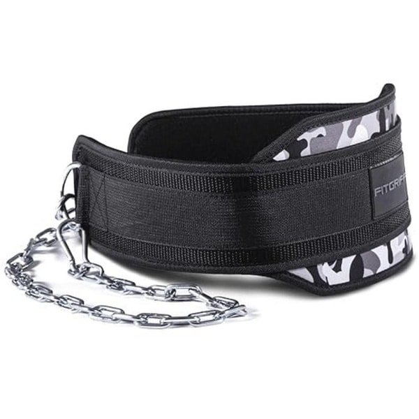 Dip Belt met Ketting voor Bodybuilding en Krachttraining - Verstelbare Gewichtsriem met Carabiner Haken
