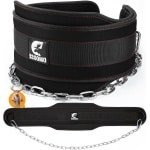 Dip Belt met Ketting voor Gewichtheffen - Powerlifting CrossFit Workouts - Lange Heavy Duty Steel Ondersteuning