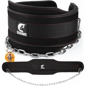 Dip Belt met Ketting voor Gewichtheffen - Powerlifting CrossFit Workouts - Lange Heavy Duty Steel Ondersteuning