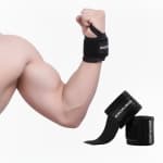 Disciplined Wrist Wraps - Polsbanden Krachttraining - Polssteun voor Fitness & Crossfit - Verstelbare Polsband - Pijnvrij Gewichtheffen - Zwart - Inclusief Mesh Tas