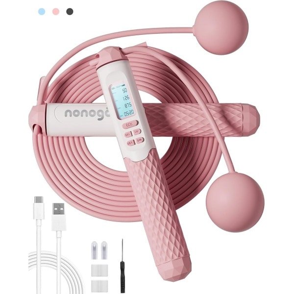 Draadloos Springtouw met Teller - Verstelbaar Springtouw voor Fitness, Boksen en Cardio Training