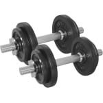 Dumbbell Set Gietijzer 20kg - Halterset met Schroefsluiting en Gratis Fitness App - Ideaal voor Krachttraining