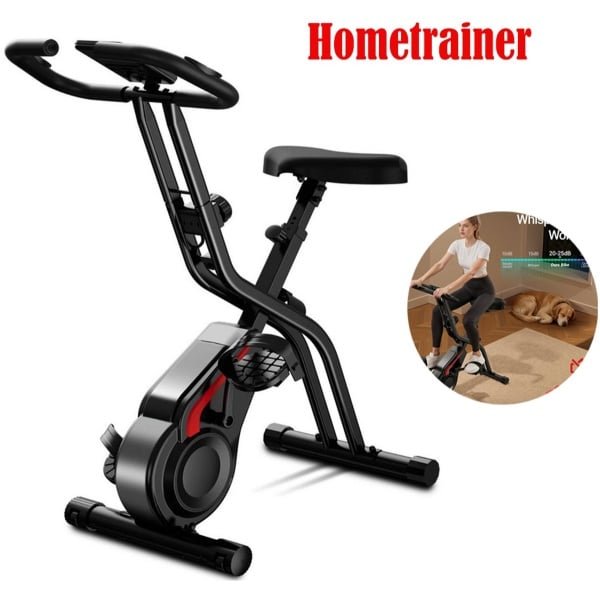 Een stille fitnessfiets (hometrainer) met weerstandsregeling