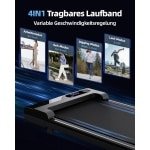 Elektrische Loopband - Ruimtebesparend & Draagbaar | Voor Wandelen en Hardlopen | 4 Snelheidsmodi | Afstandsbediening & LED-Display