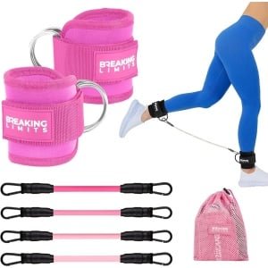 Enkelbanden met trekkoord voor fitnessapparaten - Ideaal voor krachttraining en gym