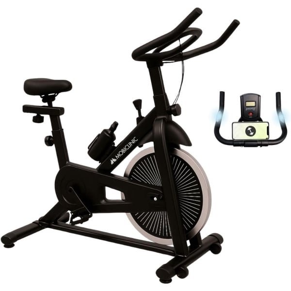 Ergometer Hometrainer met LCD Display en Hartslagmeter - Verschillende Weerstandsniveaus